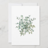 Eucalyptus Rustic Groene Huwelijk Save The Date (Achterkant)