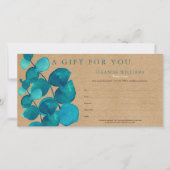 Eucalyptus Rustic Kraft Cadeaubon (Voorkant)