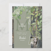 Eucalyptus Rustic Photo Sage Vrijgezellenfeest Kaart (Voorkant)