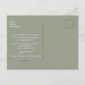 Eucalyptus Rustic Photo Sage Vrijgezellenfeest Uitnodiging Briefkaart (Achterkant)