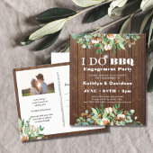 Eucalyptus Rustic Photo Verloving BBQ Uitnodiging