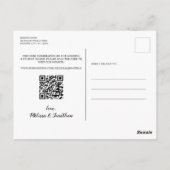 Eucalyptus Rustic QR Code Huwelijk Datum Reservere Briefkaart (Achterkant)