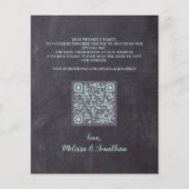 Eucalyptus Rustic QR Code Weddenschap sparen de Da (Achterkant)