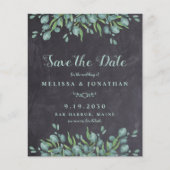 Eucalyptus Rustic QR Code Weddenschap sparen de Da (Voorkant)