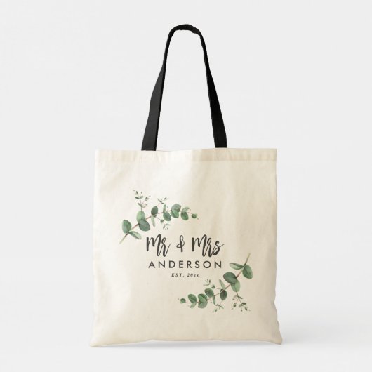 Eucalyptus rustic simpele moderne Mr. Tote Bag (Achterkant)