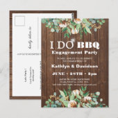 Eucalyptus Rustic Verloving BBQ Uitnodiging (Voorkant / Achterkant)