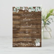 Eucalyptus Rustic Wedding Invitations