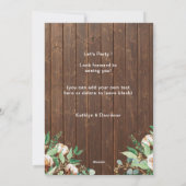 Eucalyptus Rustic Wood I DO Uitnodiging voor Huwel (Achterkant)