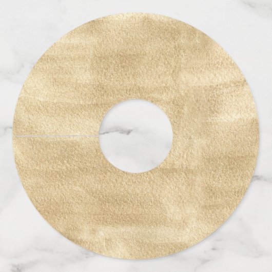 Eucalyptus rustiek goud elegante bruiloft wijnglaslabel (Achterkant)