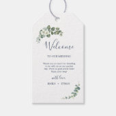 Eucalyptus rustiek groen bruiloft cadeaulabel (Voorkant)