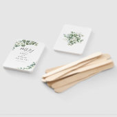 Eucalyptus rustiek groen bruiloft handwaaier (Niet-gemonteerd)