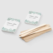 Eucalyptus rustiek groen bruiloft handwaaier (Niet-gemonteerd)