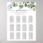 Eucalyptus rustiek groen bruiloft poster (Voorkant)