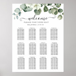 Eucalyptus rustiek groen bruiloft poster
