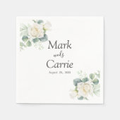 Eucalyptus rustiek groen bruiloft servet (Voorkant)