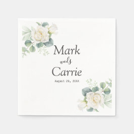 Eucalyptus rustiek groen bruiloft servet