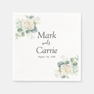 Eucalyptus rustiek groen bruiloft servet