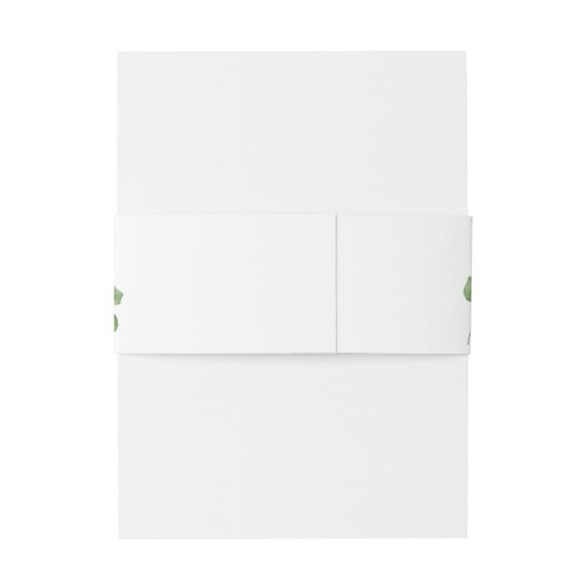 Eucalyptus rustiek groen bruiloft uitnodigingen wikkel (Achterkant Voorbeeld)