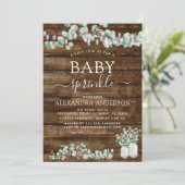 Eucalyptus rustiek hout Baby sprinkellichten pot Kaart (Staand voorkant)