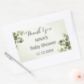 Eucalyptus rustieke bladeren budget dank u ronde rechthoekige sticker (Envelop)