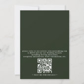 Eucalyptus Rustieke Elegante Moderne QR Code Huwel Kaart (Achterkant)