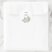 Eucalyptus Rustieke Groene Huwelijk Ronde Sticker (Tas)