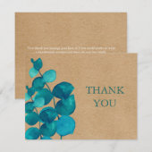 Eucalyptus Rustieke Kraft Zakelijk Bedankkaart (Voorkant / Achterkant)