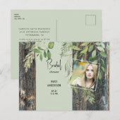 Eucalyptus rustieke salie foto Vrijgezellenfeest Uitnodiging Briefkaart (Voorkant / Achterkant)