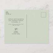 Eucalyptus rustieke salie foto Vrijgezellenfeest Uitnodiging Briefkaart (Achterkant)