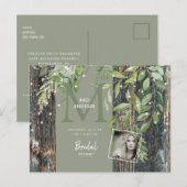 Eucalyptus Rustige Vrijgezellenfeesten met foto's  Uitnodiging Briefkaart (Voorkant / Achterkant)