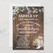 Eucalyptus Saddle Up Boots & Books Bridal Shower Kaart (Voorkant)