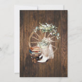 Eucalyptus Saddle Up Boots & Books Bridal Shower Kaart (Achterkant)