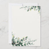 eucalyptus safari animals-baby shower kaart (Achterkant)