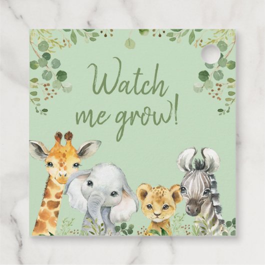 Eucalyptus Safari Baby shower Bekijk het Label (Achterkant)