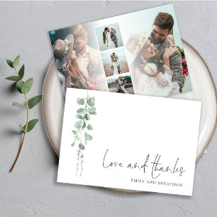 Eucalyptus Sage 5 Foto's Names Wedding Love Bedank Notitiekaartje
