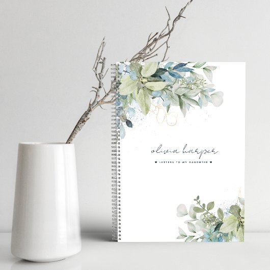 Eucalyptus Sage Blue Letters to Daughter Journal Notitieboek