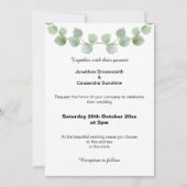 EUCALYPTUS SAGE BRUSHED GOLD WEDDING INVITATION KAART (Voorkant)