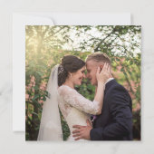 Eucalyptus Sage Emerald Script Wedding Dank u Kaart (Achterkant)