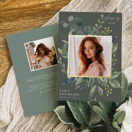 Eucalyptus & Sage Folie Afstudeeruitnodiging Uitnodiging