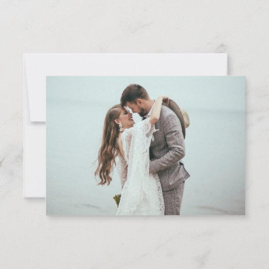 Eucalyptus Sage Foto Names Weddenschap Bedankt Notitiekaartje (Achterkant)