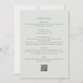 Eucalyptus Sage Green All-in-One Weddenschap Kaart (Achterkant)