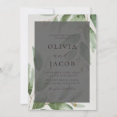 Eucalyptus Sage Green All-in-One Weddenschap Kaart (Voorkant)