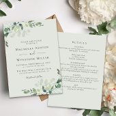 Eucalyptus Sage Green All-in-One Weddenschap Kaart