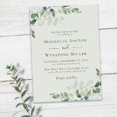 Eucalyptus Sage Green All-in-One Weddenschap Kaart