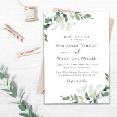 Eucalyptus Sage Green All-in-One Weddenschap Kaart