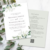 Eucalyptus Sage Green All-in-One Weddenschap Kaart