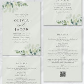 Eucalyptus Sage Green All-in-One Weddenschap Kaart