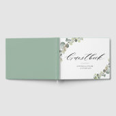 eucalyptus sage green bruiloft guestbook gastenboek (Volledig)