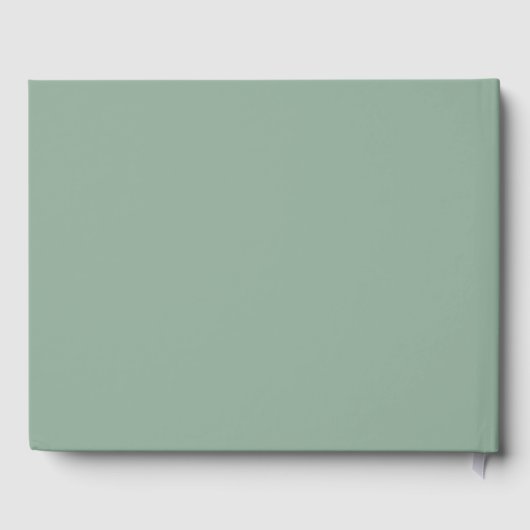 eucalyptus sage green bruiloft guestbook gastenboek (Achterkant)