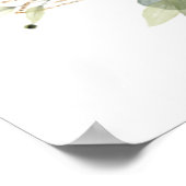 Eucalyptus Sage Green Floral Baby Shower Poster (Hoek)